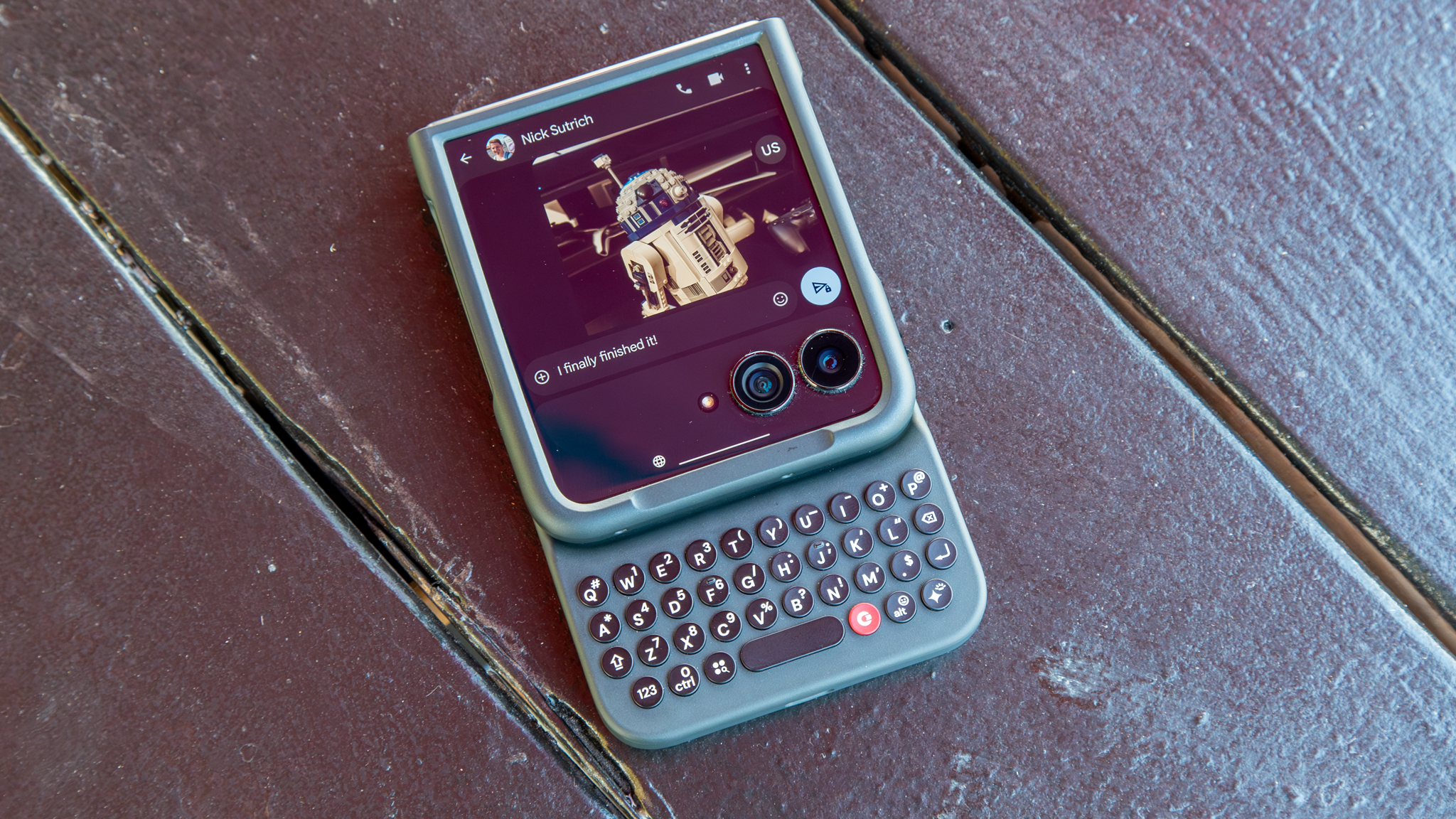 The Clicks Keyboard case on the Razr Ultra 2026