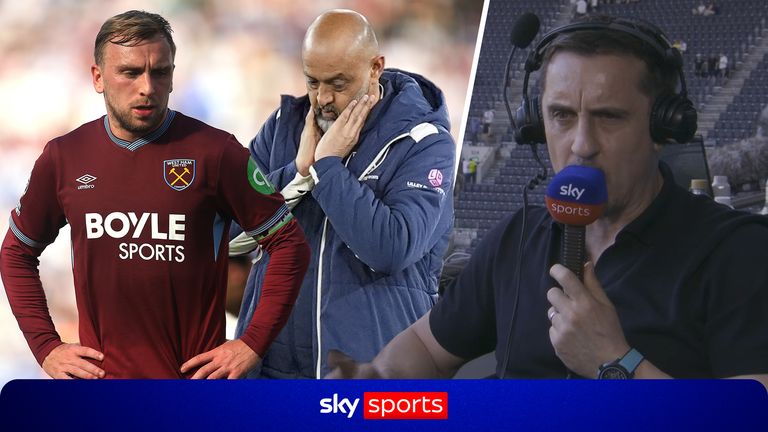 Gary Neville on West Ham Jarrod Bowen and Nuno Espirito Santo