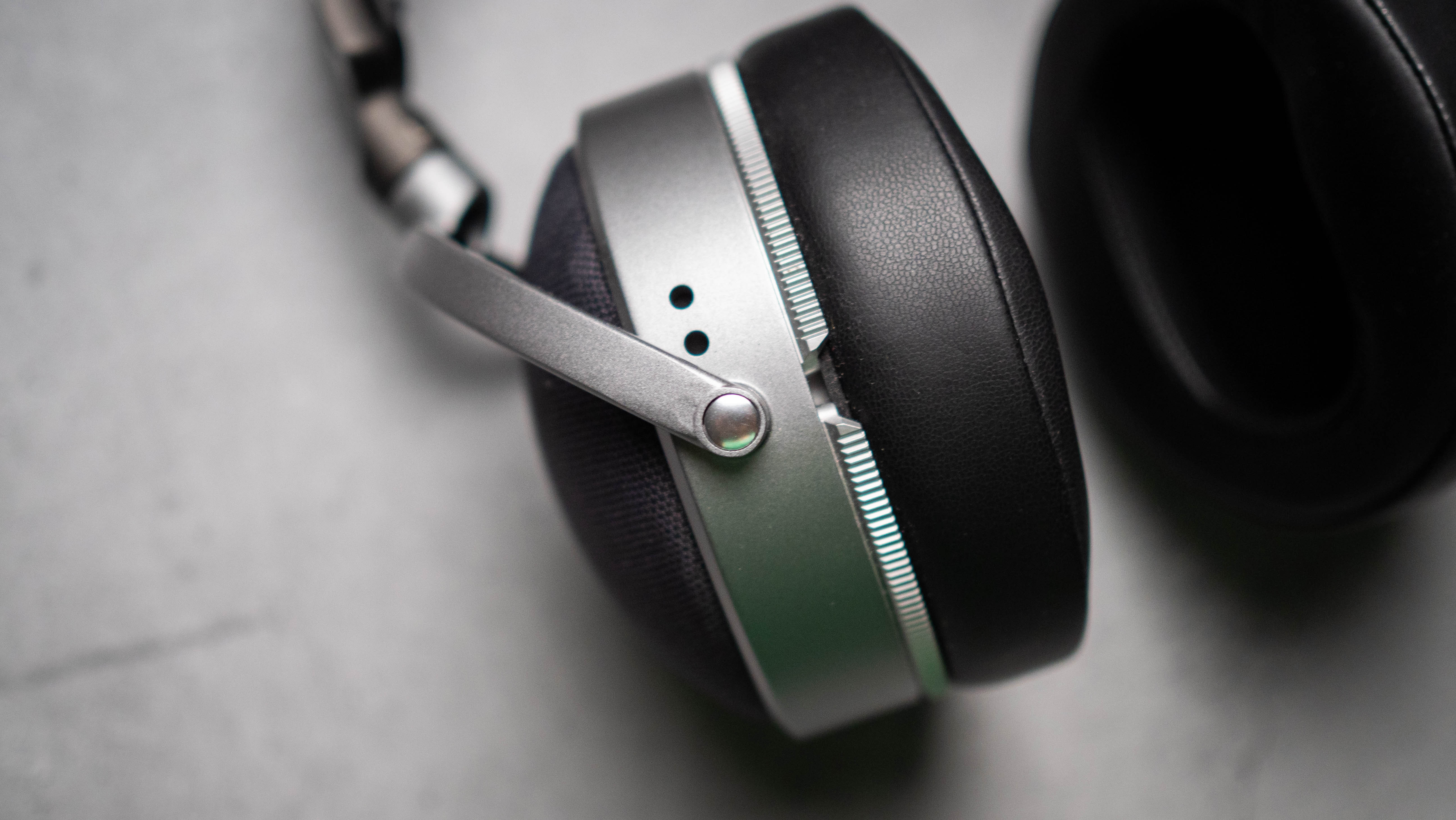 Audeze LCD-S20 planar headset against a grey craft sheet highlighting the product design