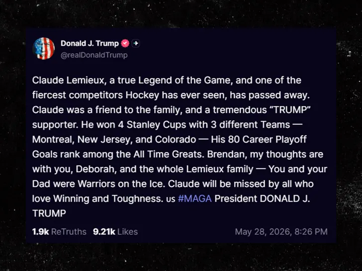 donald trump on claude lemieux x