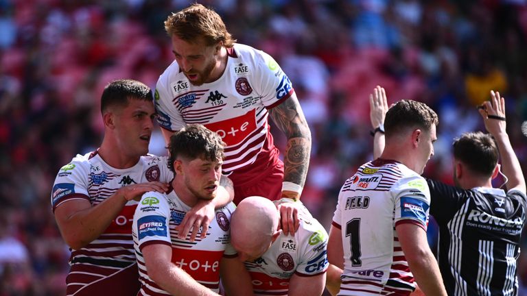 Farrimond was electric as he went over twice for Wigan