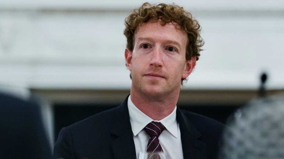 Meta CEO Mark Zuckerberg listens during a White House dinner.
