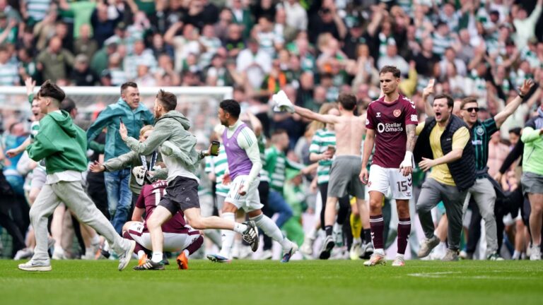 Celtic Park pitch invasion: Hearts slam ‘premature ending’ to title decider that set ‘troubling precedent’ | Football News