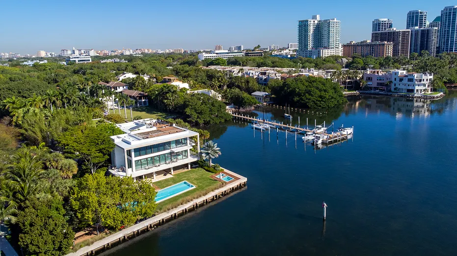 Aerial view of Coconut Grove, Miami, Florida