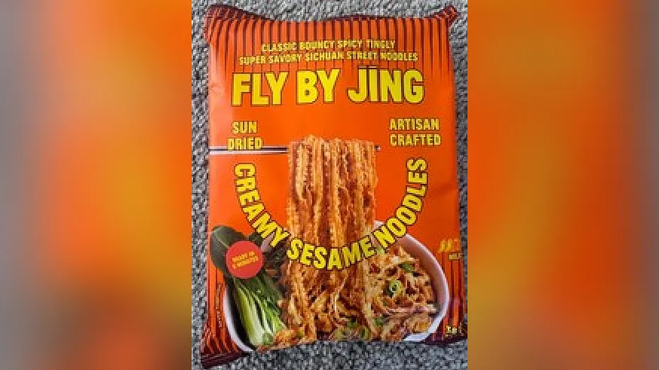orange package of fly by jing instant noodles