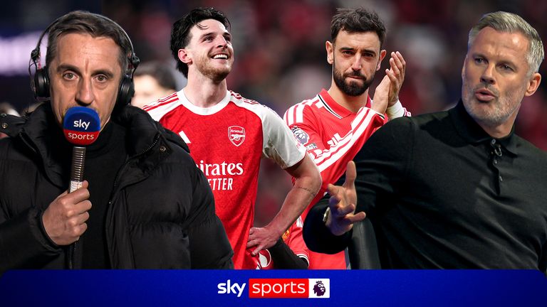 Jamie Carragher and Gary Neville debate who has been better out of Declan Rice and Bruno Fernandes