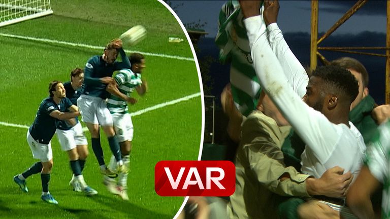 VAR awarded Celtic in the dying seconds of the game as the ball appeared to hit Motherwell's Sam Nicholson hand after throw-in, which Kelechi Iheanacho makes no mistake from the spot. 