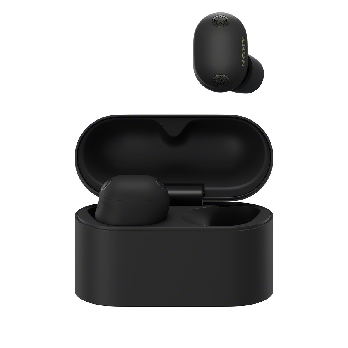Sony WF-1000XM6 buds and case in black