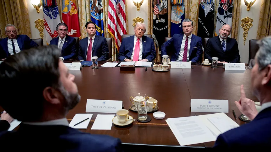 President Donald Trump at a Cabinet meeting