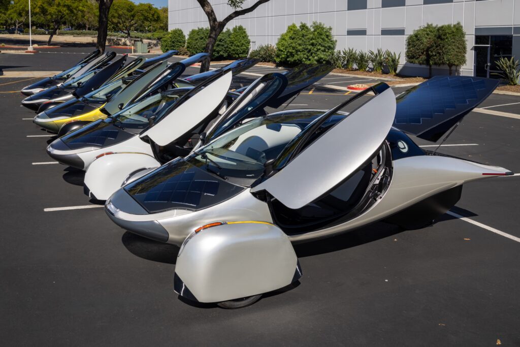 Five Aptera EVs.