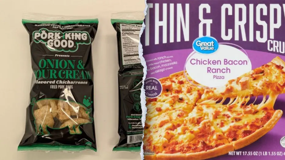 frozen pizza and pork rinds