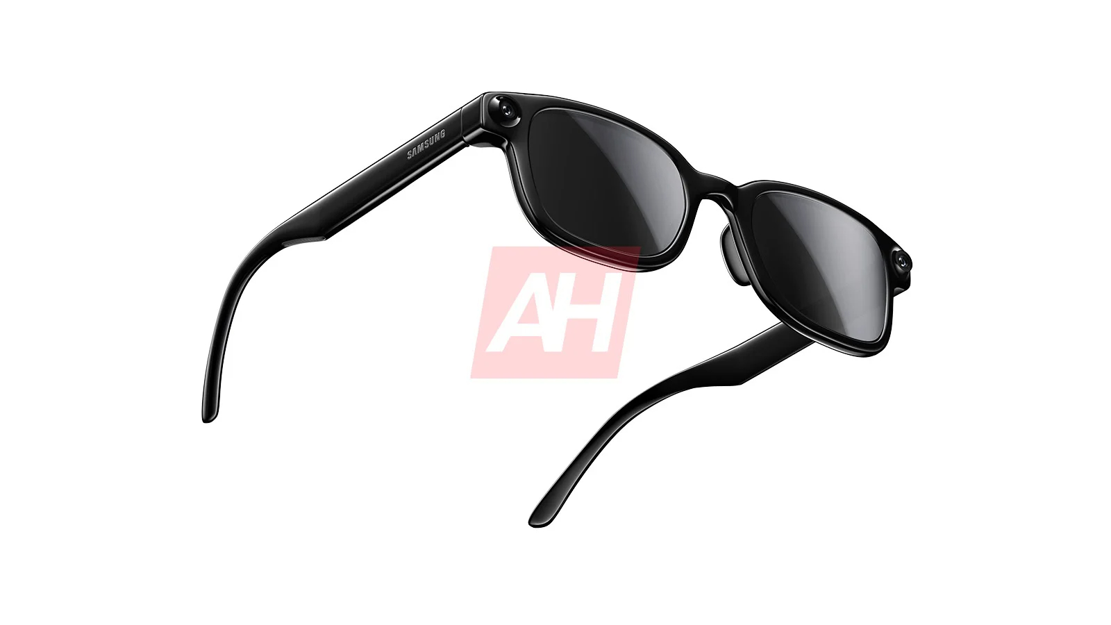 front view of the rumored Samsung Galaxy Glasses in black