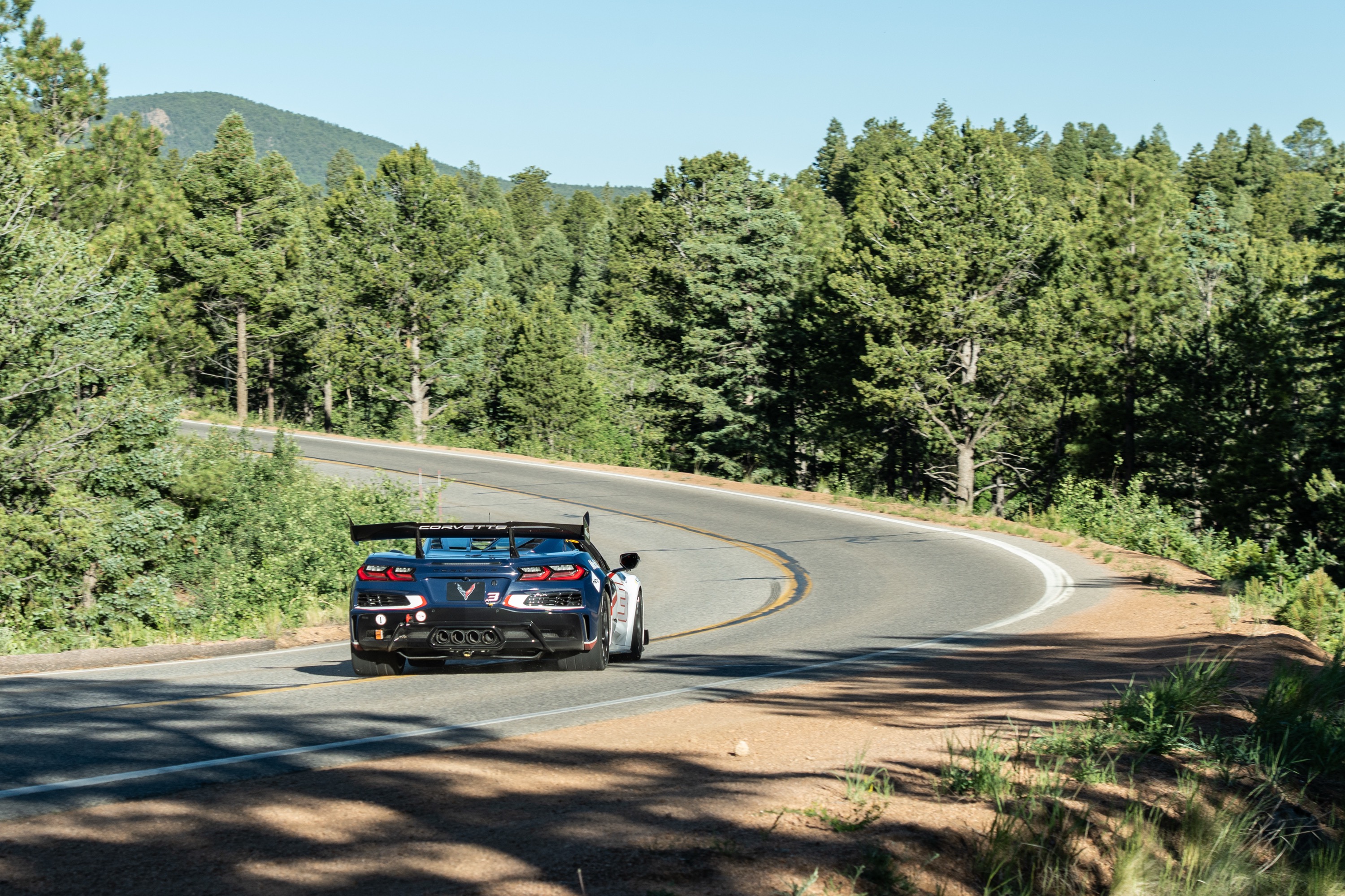 A corvette at pikes peak