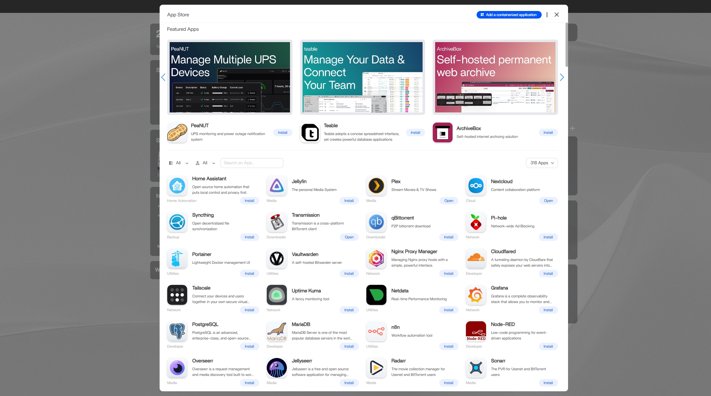ZimaCube 2 web interface