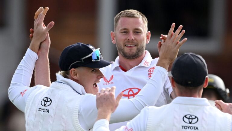 England set New Zealand 254 to win first Test at Lord’s with Black Caps ending wicket-packed second day on 36-3 | Cricket News