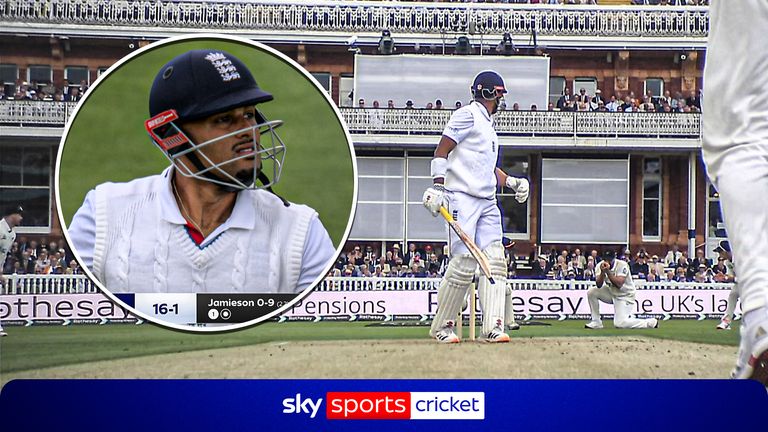 Emilio Gay had a shortlived as he fell for eight on his Test debut against New Zealand.