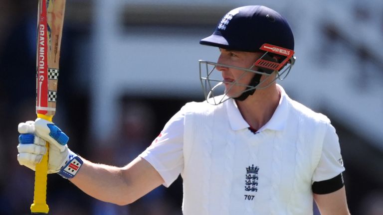 England's Harry Brook reaches his half-century