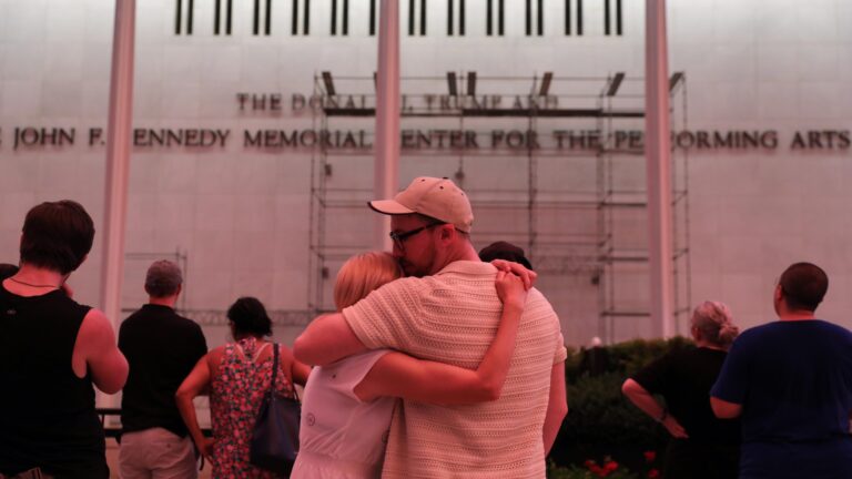 Trump's Name Removed From Kennedy Center Building