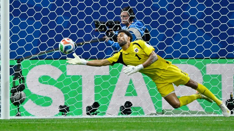 Goalkeeper Vozinha then tipped Aymeric Laporte's goalbound header around the post