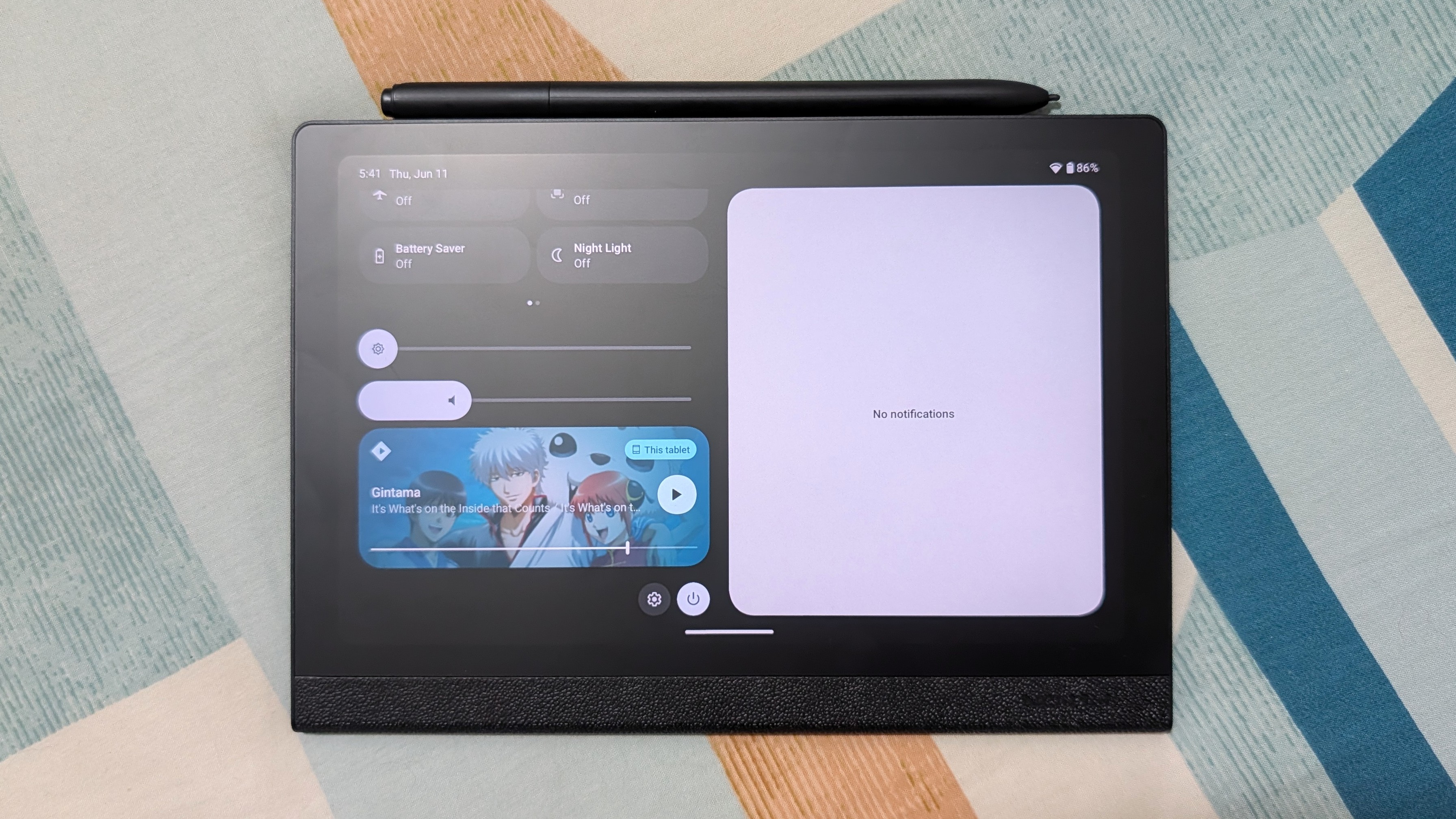 Huion Note E Android tablet with a stylus and paper-like display