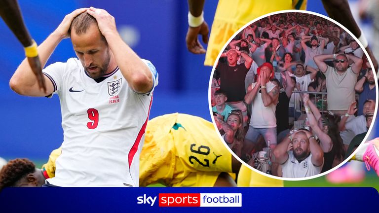 England fans stunned by Harry Kane’s last-gasp miss against Ghana!