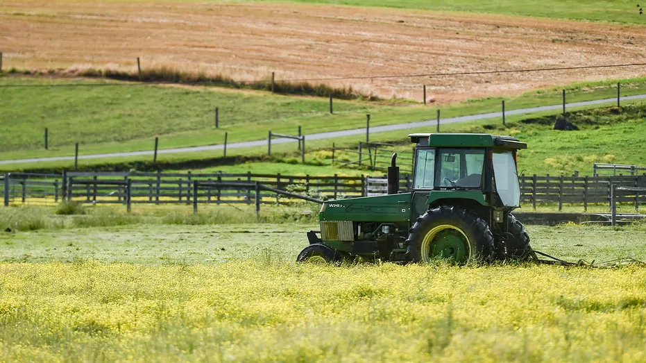 tractor in field