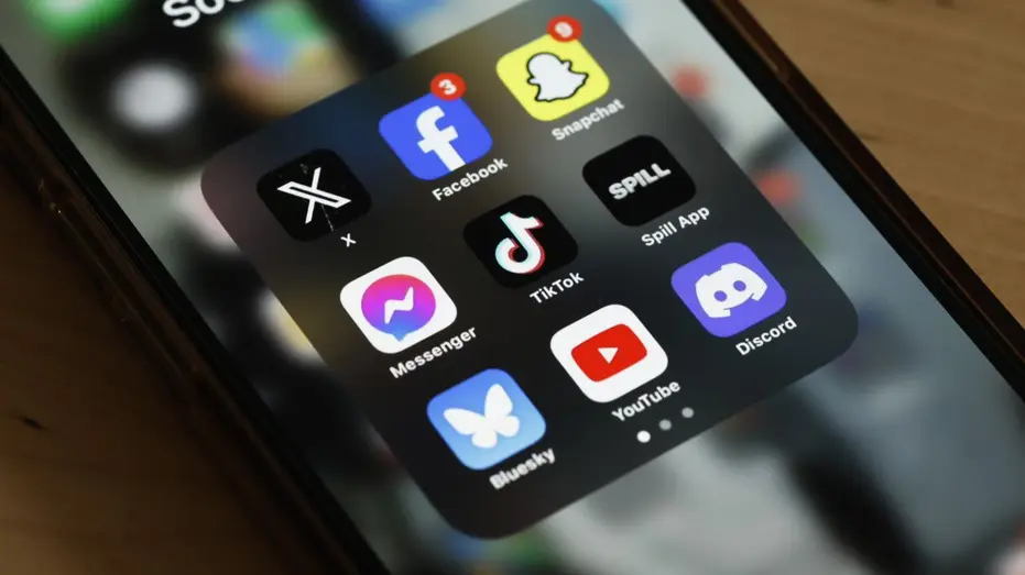 A view of a phone with several social media applications visible.