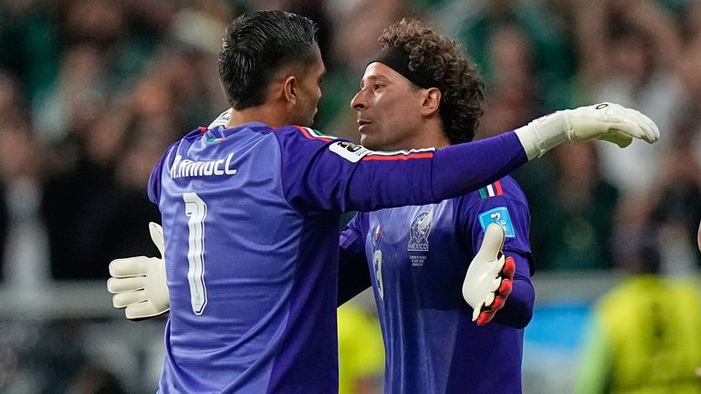 Guillermo Ochoa replaced Raul Rangel in the 78th minute