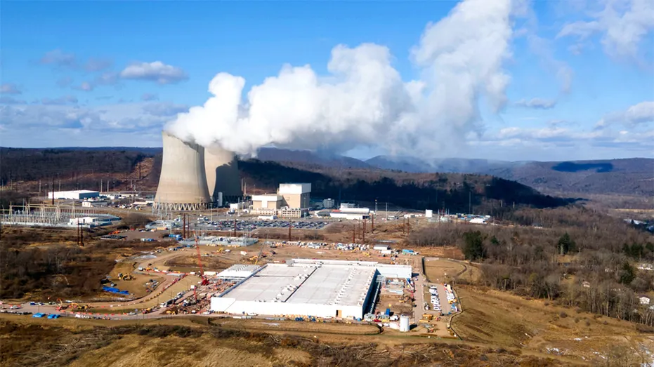 Steam coming out of a nuclear power plant