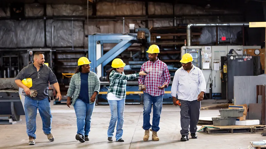 A group of workers undergoing training