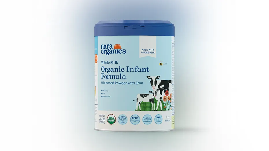 Nara Organics Whole Milk Organic Infant Formula container
