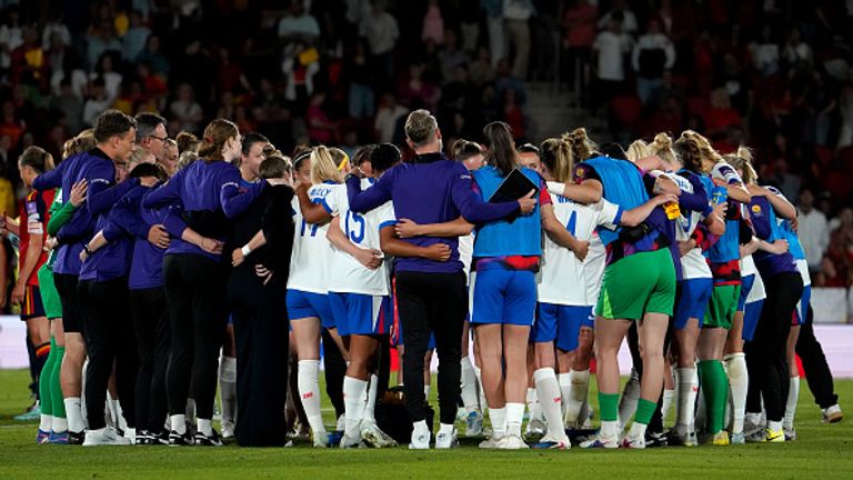 Sarina Wiegman urged her Lionesses to stick together after suffering the heaviest defeat of her tenure.