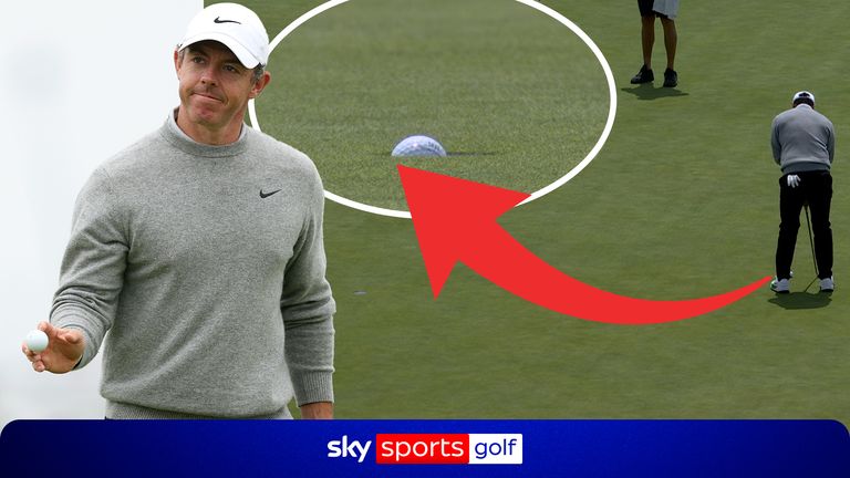 Rory McIlroy putts an incredible eagle on his 13th hole to take the lead on day one of the 2026 US Open. 