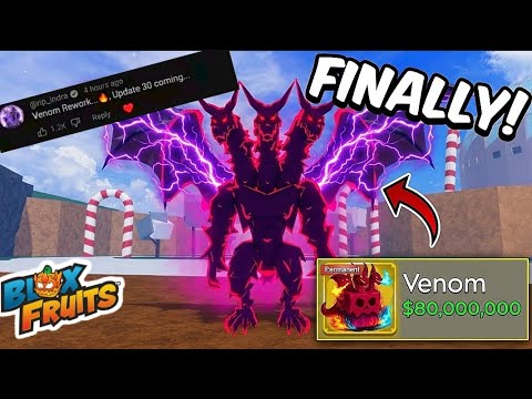 Venom Rework OFFICIAL TRAILER HERE!Release Date + Leaked in bloxfruits Update