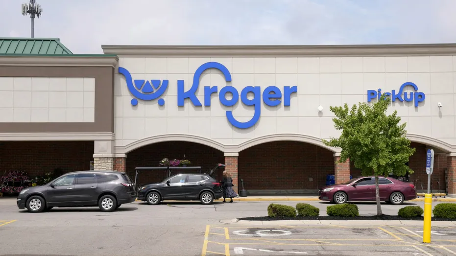 Outside of a Kroger grocery store.