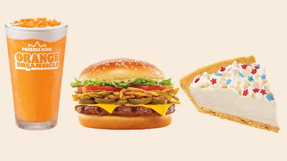 Burger King is adding a Firecracker Cookie Pie, a chilled dessert with cream, a sugar cookie crust and red, white and blue star-shaped sprinkles.