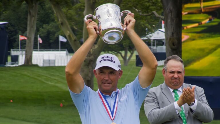 US Senior Open: Padraig Harrington defends title at Scioto Country Club as Ian Poulter finishes fourth on debut | Golf News