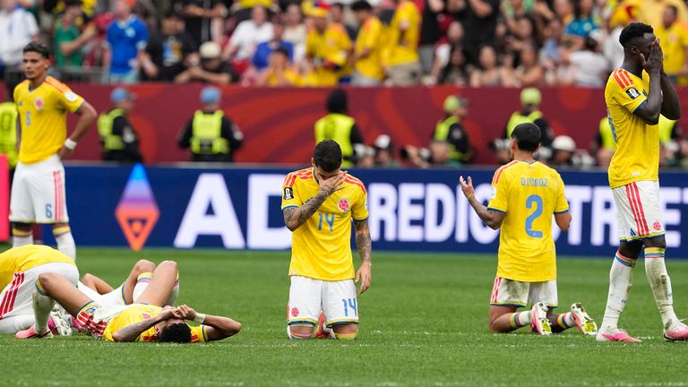 Colombia were left devastated by penalty shoot-out defeat to Switzerland
