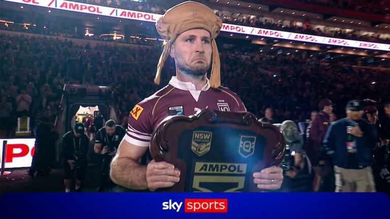 Emotional moment Jai Arrow carries out Shield for State of Origin game