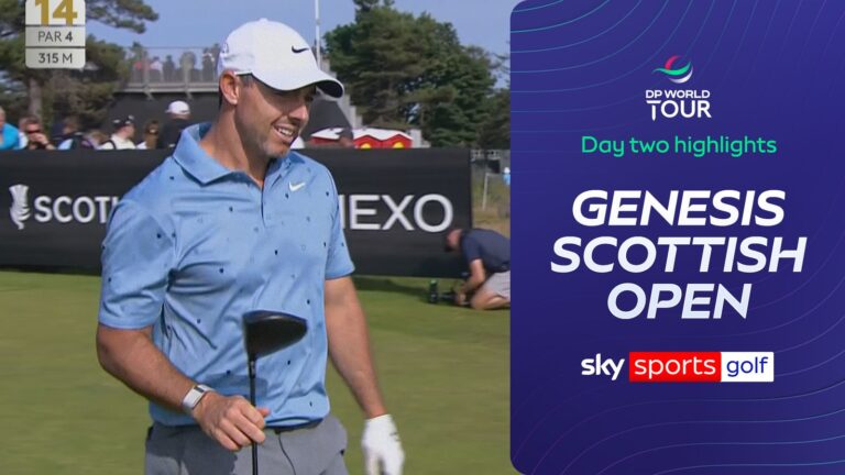 McIlroy joint top leading into day three of the Genesis Scottish Open