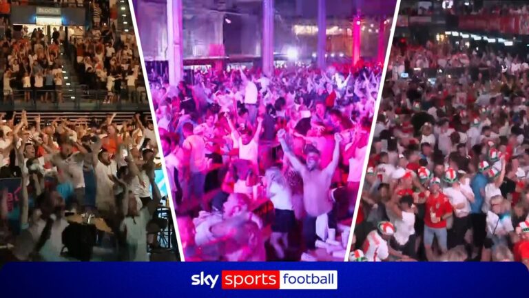 EPIC SCENES! England fans overjoyed at fan parks after Norway win