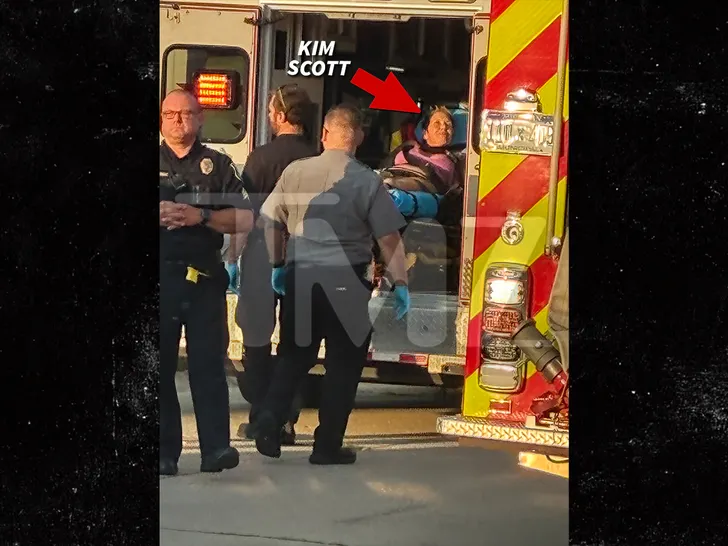 kim mathers scott in ambulance tmz 2