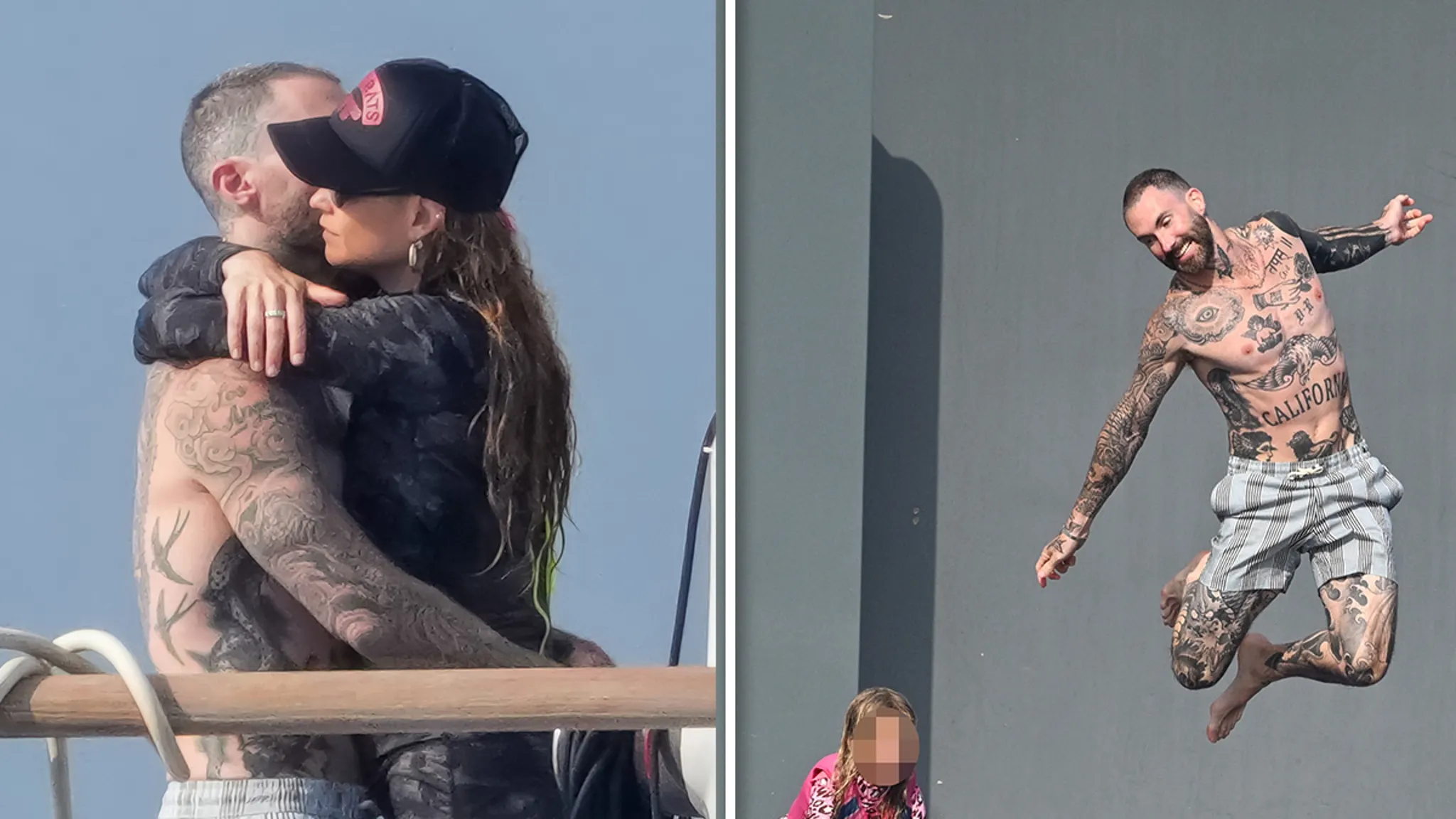 Adam Levine and Behati Prinsloo Can’t Keep Hands Off Each Other During Yacht Day