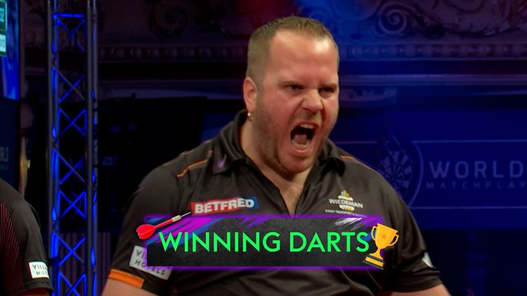 Dirk van Duijvenbode overcomes Michael van Gerwen in a thrilling deciding leg in round two of the World Matchplay. 