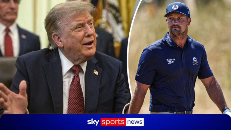 Trump: DeChambeau and Balogun had 'tough calls'