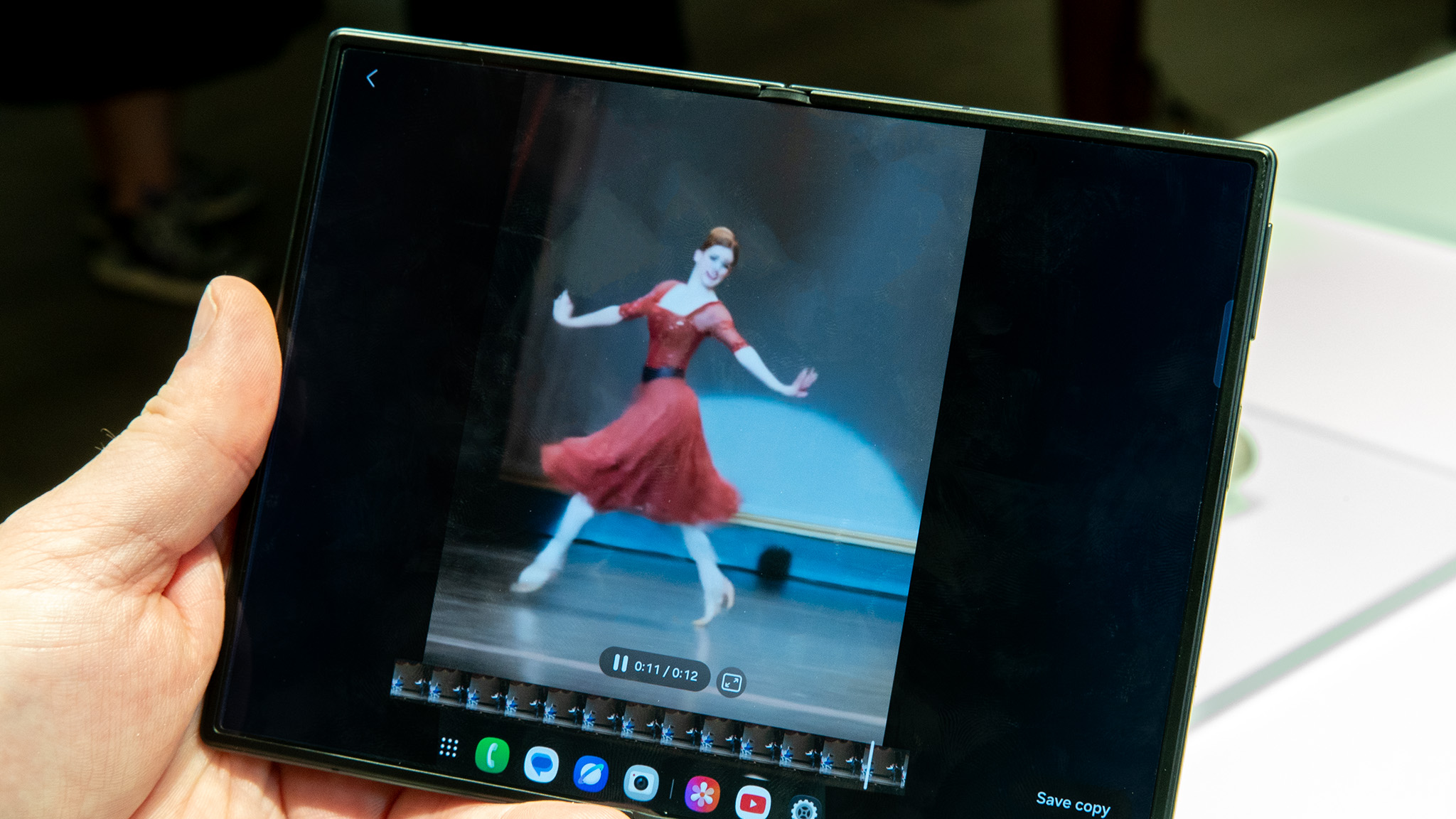 Editing videos on a Samsung Galaxy Z Fold 8