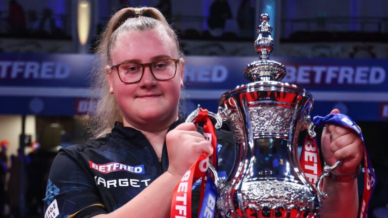 Women’s World Matchplay: Beau Greaves defeats Fallon Sherrock in 6-5 last-leg decider to claim record third Blackpool crown | Darts News