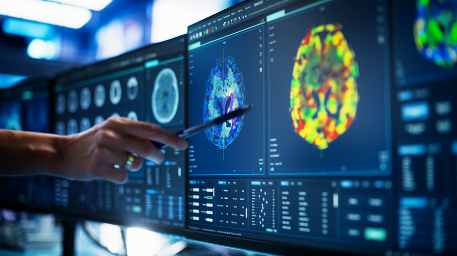 Doctor reading CT scan