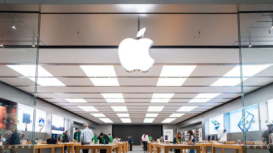 Apple logo is seen at an Apple store