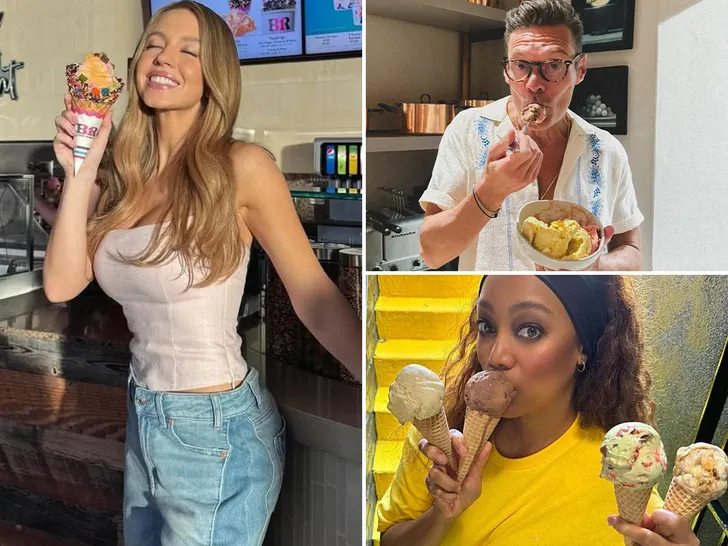 Celebs Eating Ice Cream